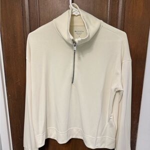 Athleta Butter Yellow Half-Zip Long Sleeve Top